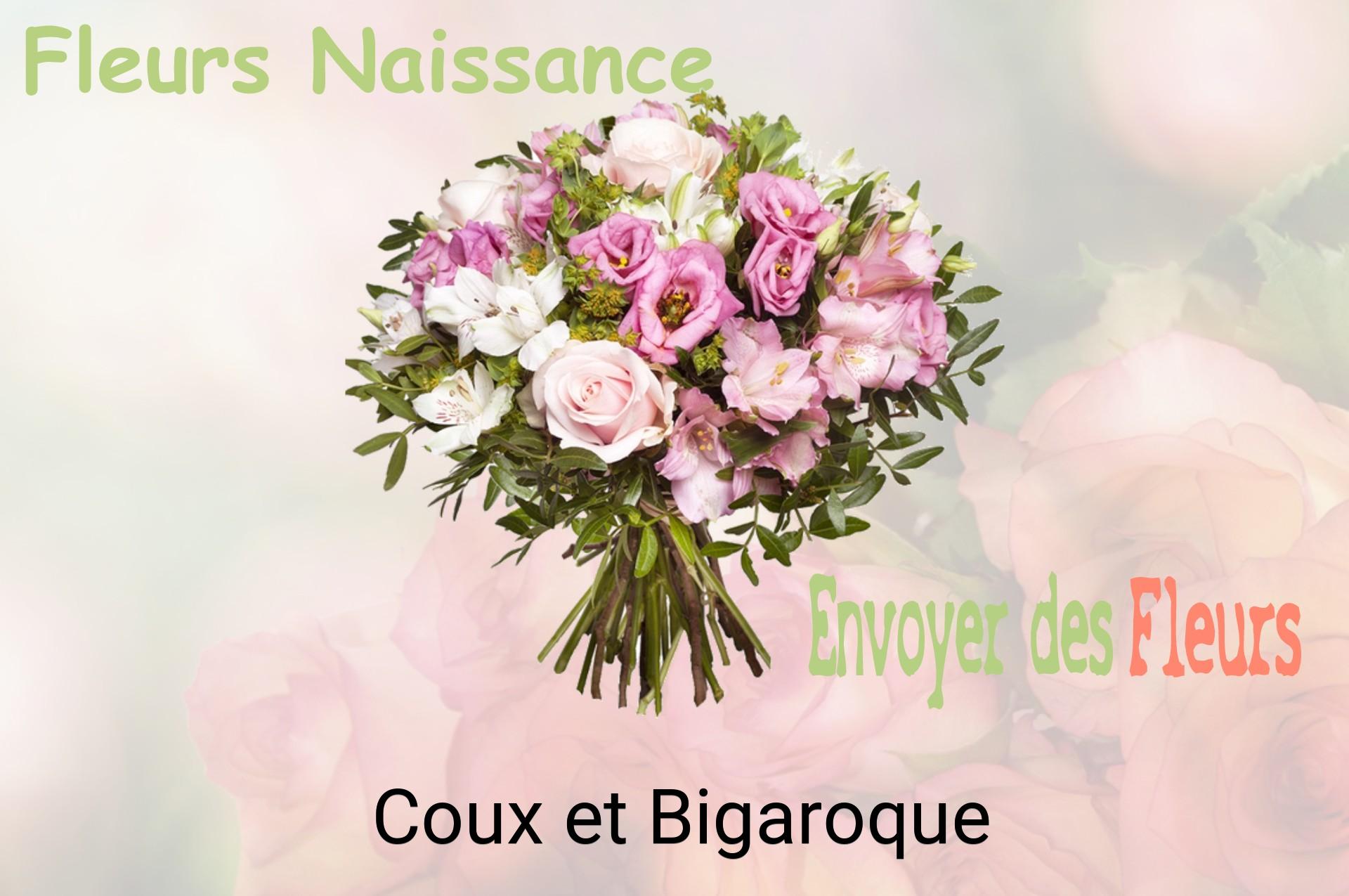 Bouquet de fleurs de naissance livré à Coux-et-Bigaroque